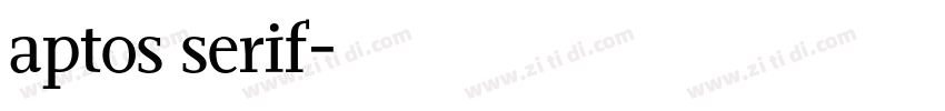 aptos serif字体转换